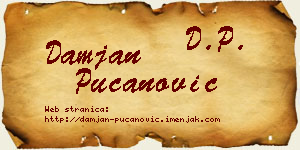 Damjan Pucanović vizit kartica